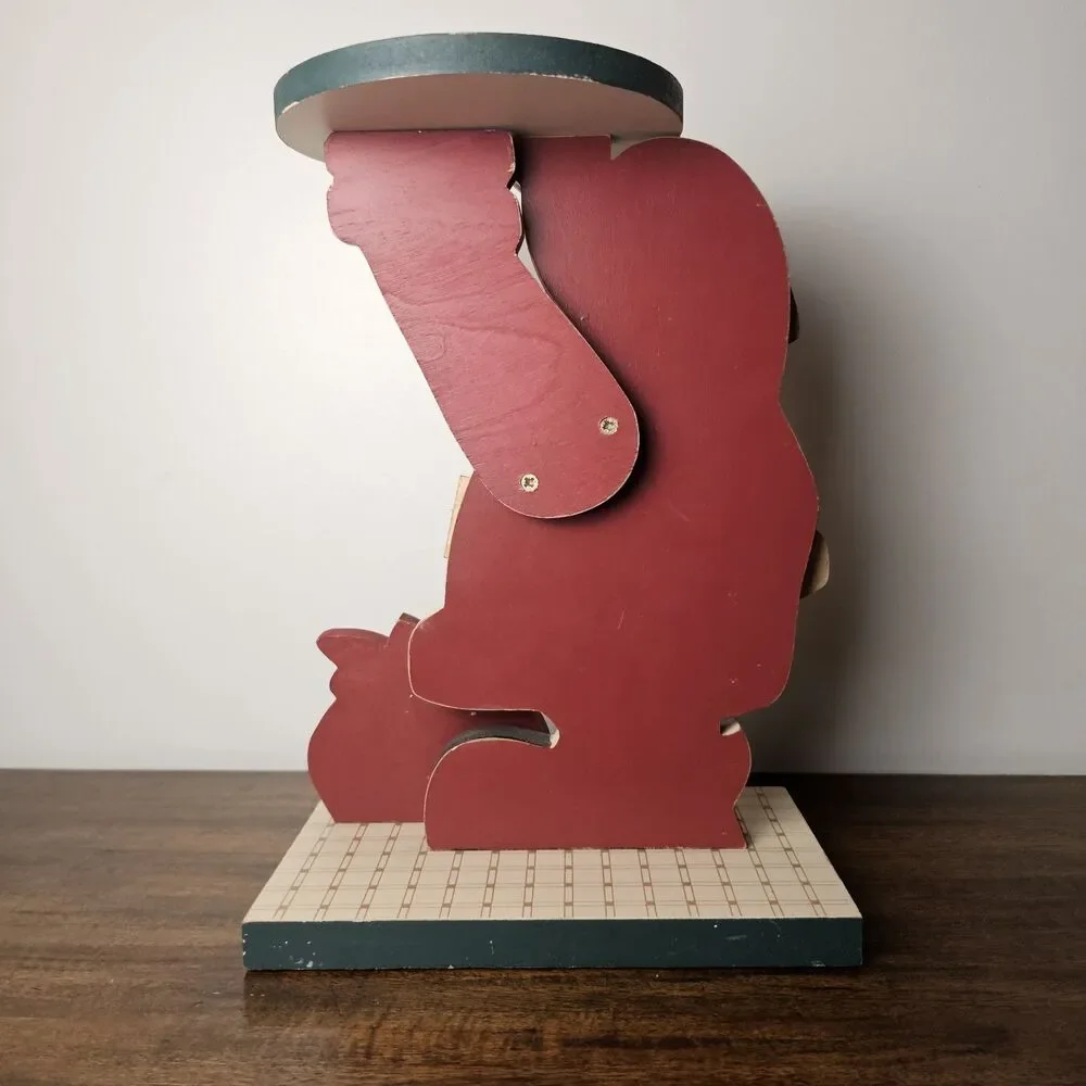 Vintage Terry’s Village Wooden Santa Stand Holiday Christmas Decor